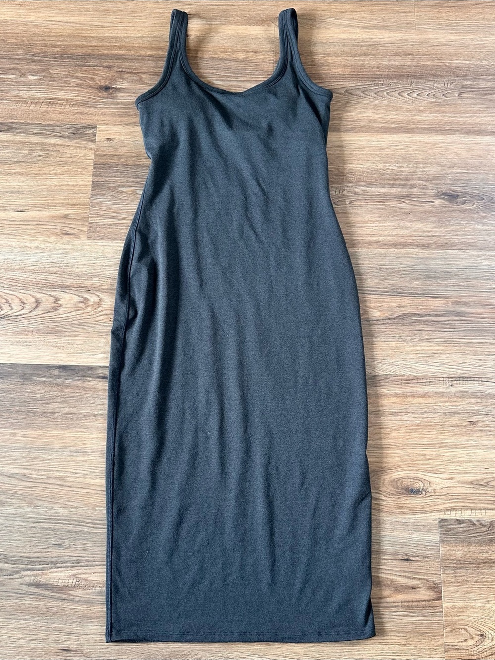 Vuori Halo Essential Sleeveless Soft Dress Small Heather Charcoal Gray DreamKnit